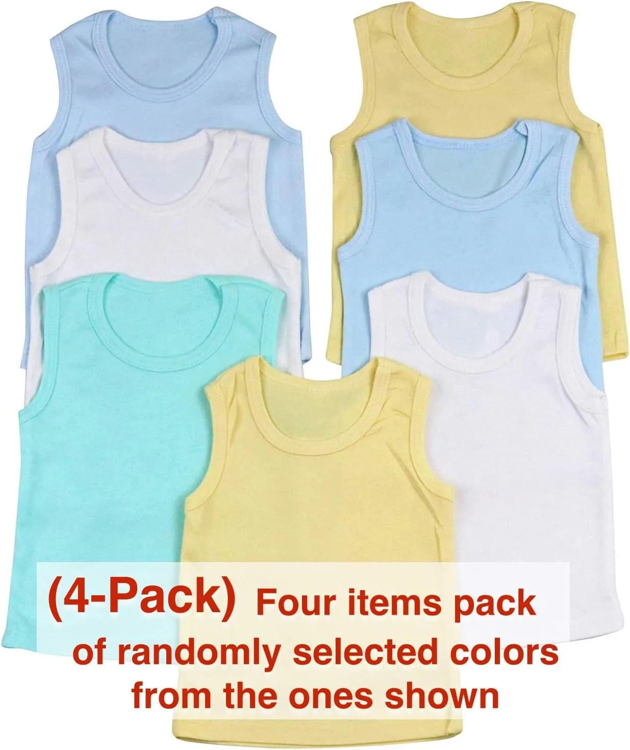 ToBeInStyle Boy's Pack of 4 Tank Tops