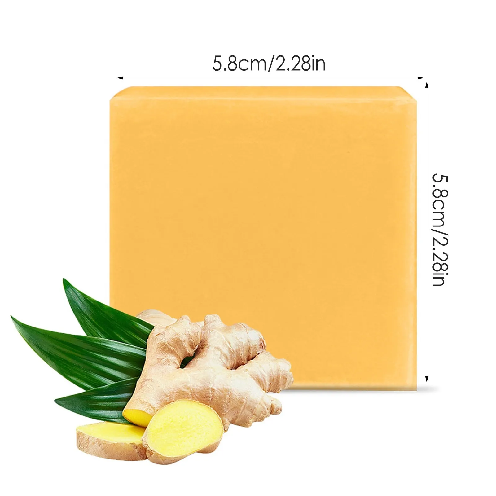 Tumeric Soap Face Cleansing Anti Acne Handmade Natural Herbal Ginger Whitening Remove Pimples Dark Spots Oil-Control Body Bath
