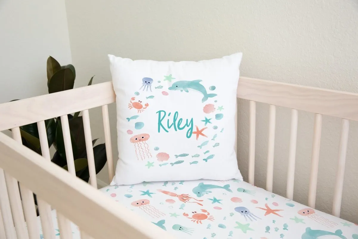 Under the Sea Personalized Nursery Pillow
