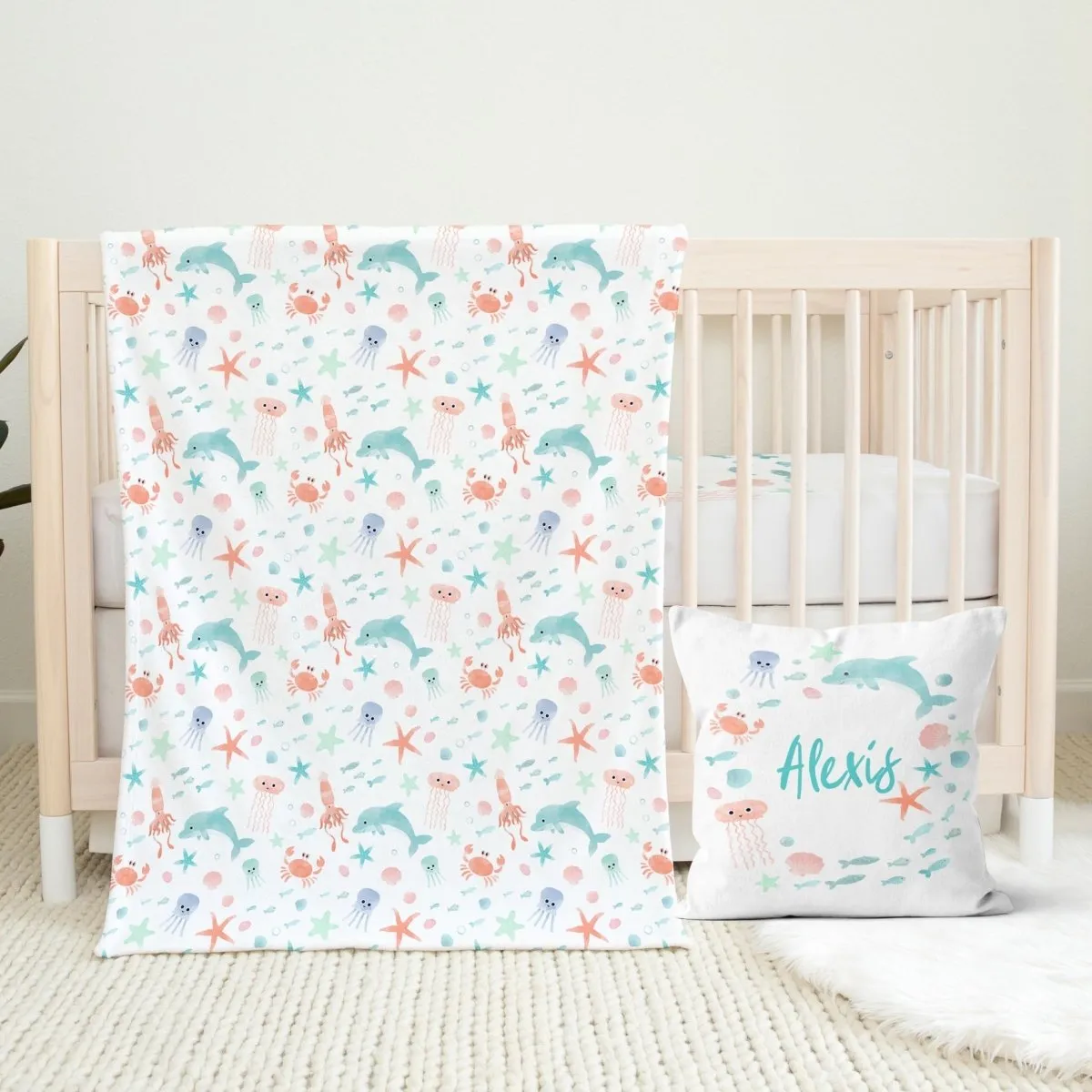 Under the Sea Personalized Nursery Pillow