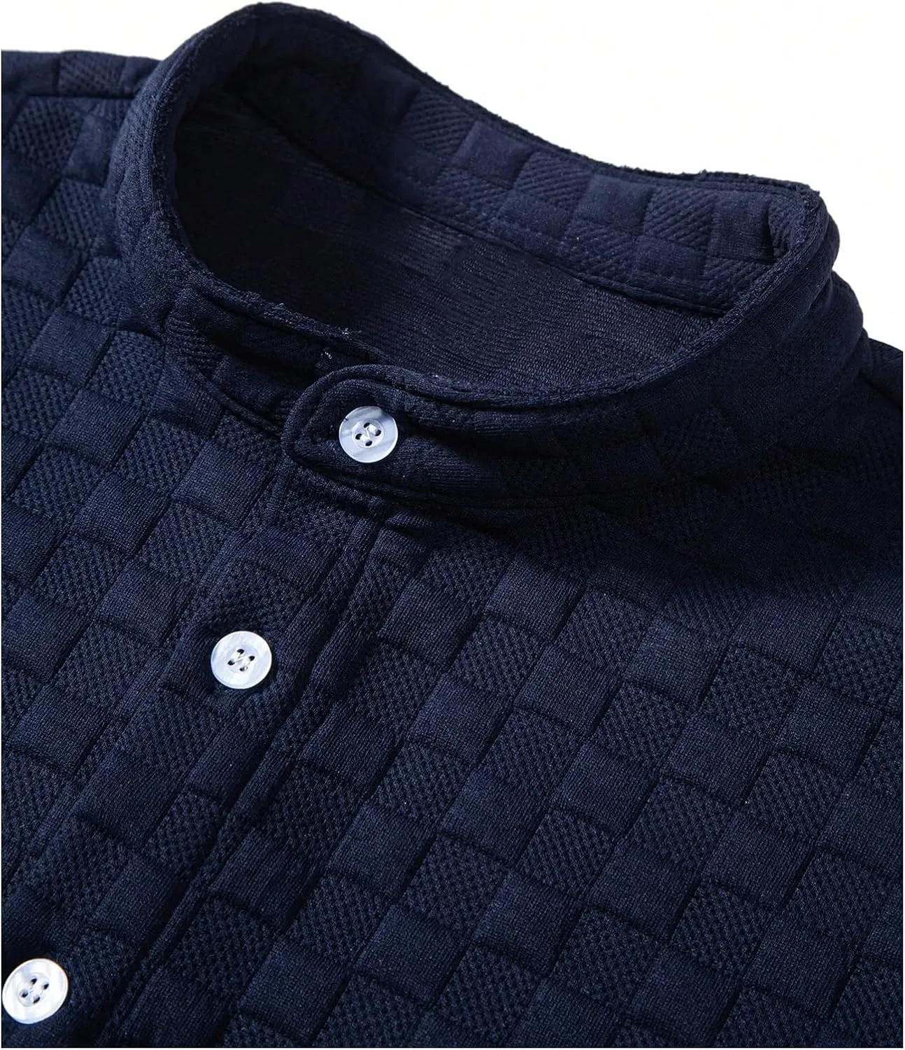Verdusa Men's 2 Pieces Outfits Short Sleeve Button Down Shirts Textured Short Set