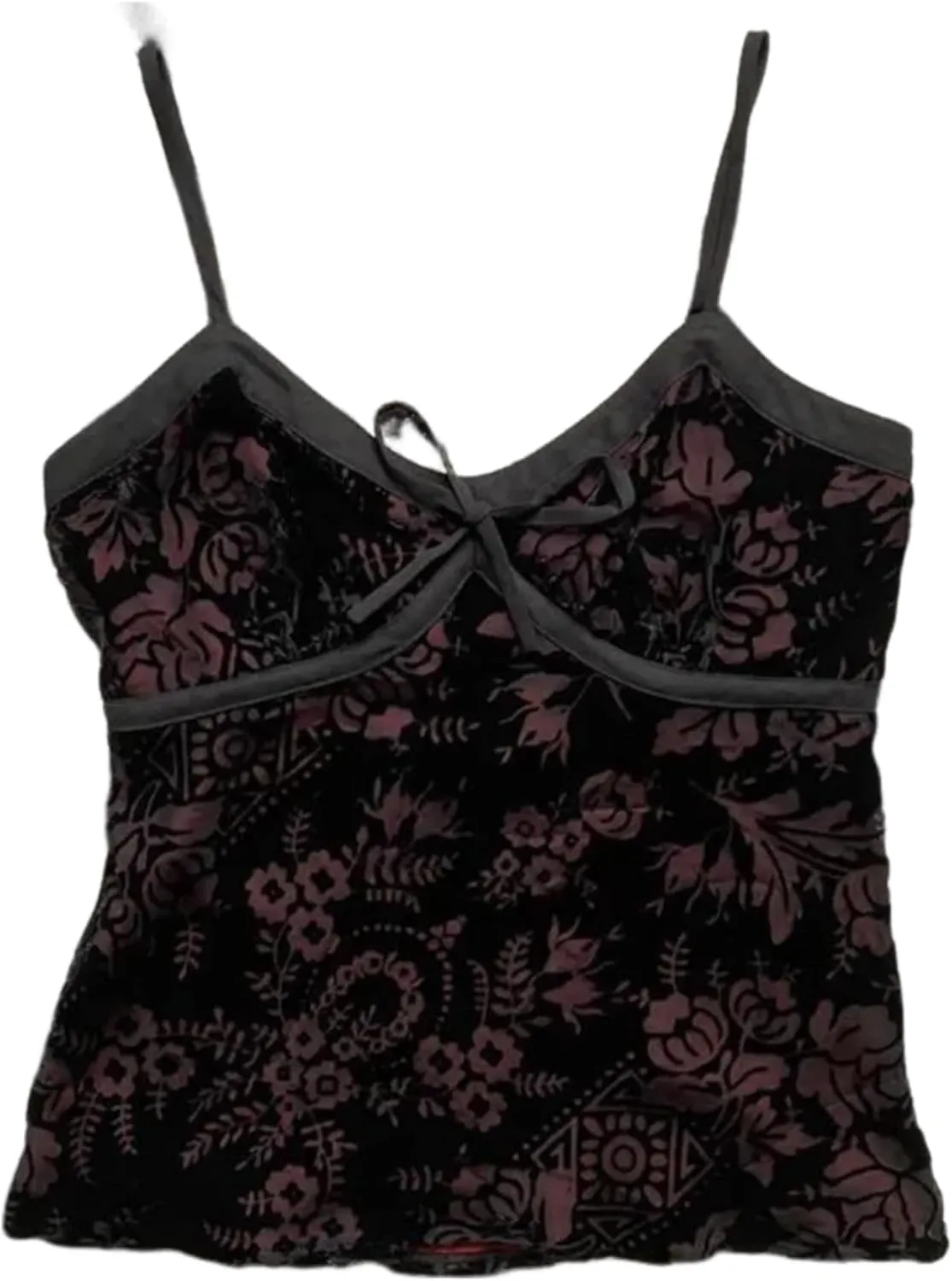 Vintage Camisole Emo Floral Cropped Top Spaghetti Strap Tops Y2k Leopard Print Cheetah Tops Grunge 2000s