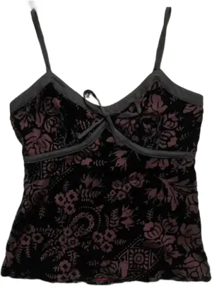 Vintage Camisole Emo Floral Cropped Top Spaghetti Strap Tops Y2k Leopard Print Cheetah Tops Grunge 2000s