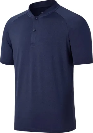 Willit Men's Tennis Shirts Golf Polo Quick Dry Lightweight Casual Short Sleeve Henley Shirt UPF 50 