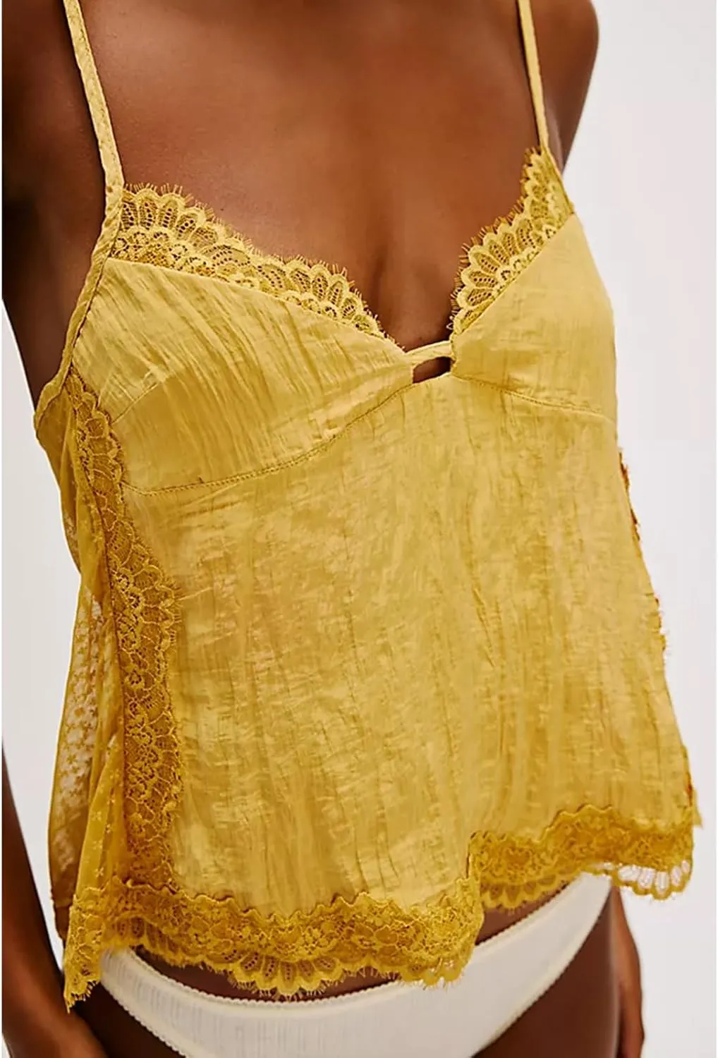 Women Y2K Retro Lace Cami Tops Sexy Backless Spaghetti Strap Low Cut Tanks Sheer Floral Lace Going Out Tops Summer