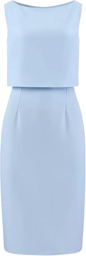 Women's Boat Neck Pencil Dresses Funeral Sheath Dress