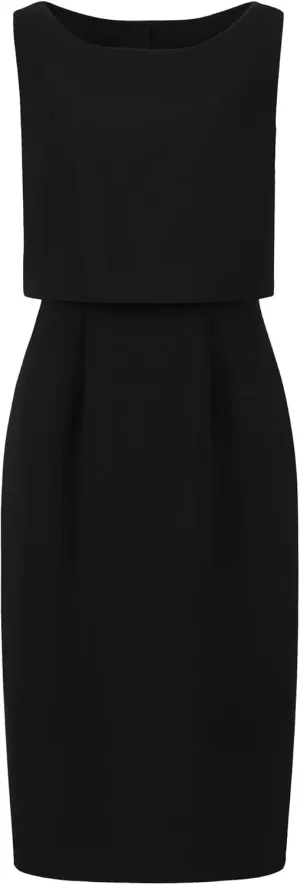 Women's Boat Neck Pencil Dresses Funeral Sheath Dress