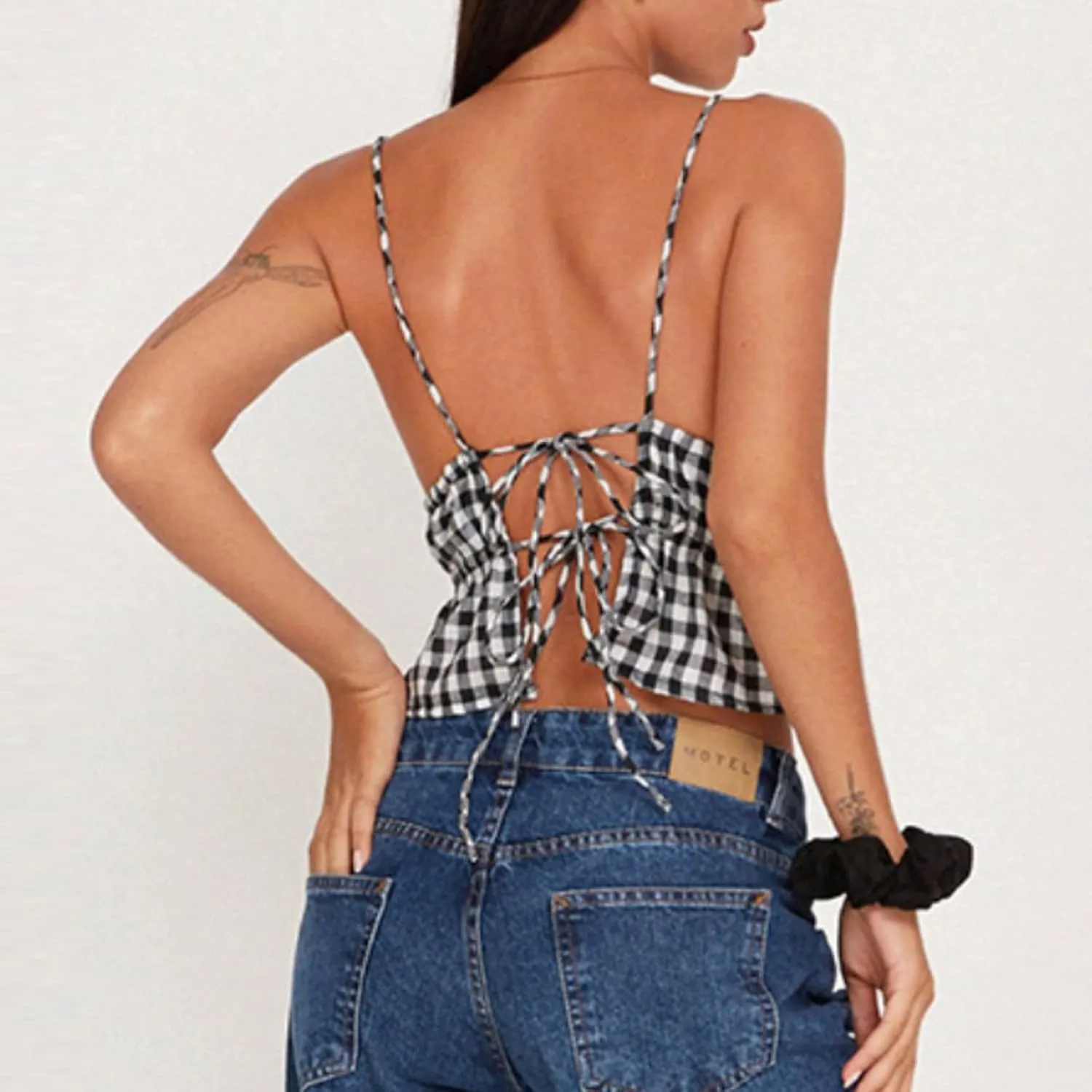 Womens Sexy Lace Trim Camisole Tank Tops Y2k Slim Fit Corset Going Out Streetwear Ruffle Spaghetti Strap Club Tops